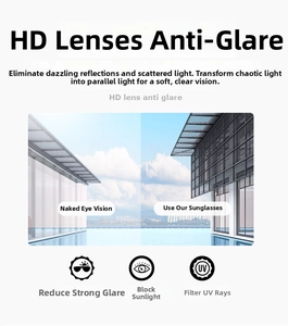 Comparison showing HD polarized lenses filtering glare and UV rays for outdoor clarity