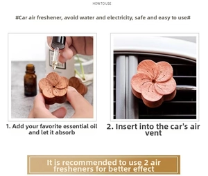 Guide d'utilisation montrant comment verser l'huile sur le diffuseur en bois
