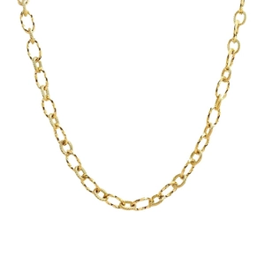 Chunky Twisted Link Chain Necklace Gold Plated Titanium Stainless Steel Minimalist Jewelry For Women Men