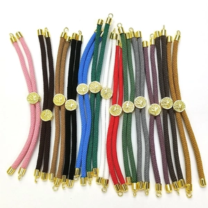 18k gold plated braided Milanese cord bracelet with tree of life metal clasp in 11 colors