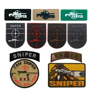Tactical Sniper Morale Patch PVC Embroidery Hook And Loop Badge Military Outdoor Combat Gear Decoration For Backpack Jacket
