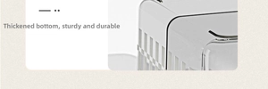 Detail shot of the thickened base on a clear textured seasoning box for extra durability