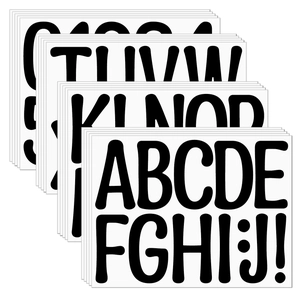 Grands Autocollants Alphabet Vinyle Imperméable Autocollant Lettres Chiffres Pour Boîte Lettres Décoration Classe