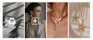 Waterproof 18K gold plated stainless steel jewelry showing anti-allergy macro details