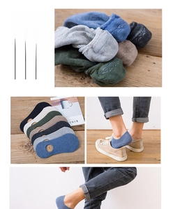 Detail of combed cotton no-show socks featuring anti-slip silicone grip and breathable mesh