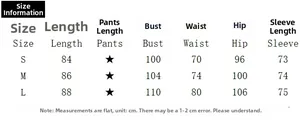 Detailed size chart for deep V-neck chiffon dress with measurements in centimeters