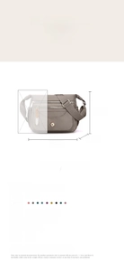 Detailed dimensions and specifications for the nylon waterproof crossbody shoulder bag