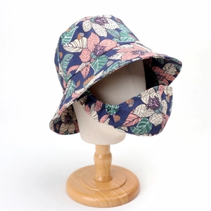 Cappello da sole donna con stampa floreale e maschera protettiva UV per l'aria aperta