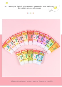 Detail showing 50ml macaron imitation cream tubes for DIY handmade crafts and phone deco