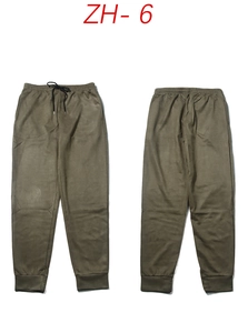 Front and back view of olive green cargo joggers with drawstring waist and ribbed cuffs