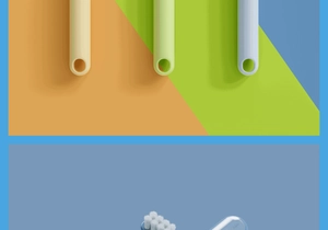 Close-up of three colorful silicone pet toothbrushes with soft white bristles and hang holes
