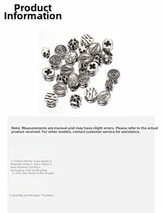 Macro detail of antique silver religious cross beads and portraits for jewelry making