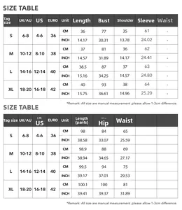 Detailed size chart for Y2K long sleeve top and yoga pants set for women in cm and inches