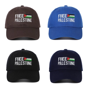 Berretti da baseball ricamati Free Palestine in diversi colori con design vintage