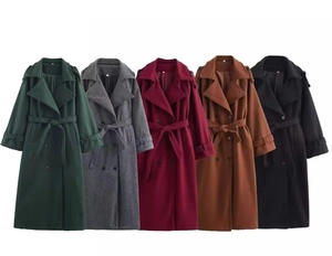 Detailed comparison of long woolen coats with belts in five stylish autumn colors