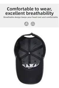 Detailed interior of the vintage cotton baseball cap with breathable stitching and brand logo