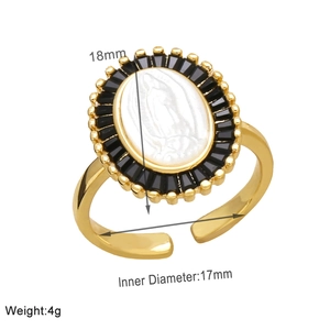 Detailansicht des Maria-Rings mit Maßen 18mm Höhe und 17mm Innendurchmesser des Rings