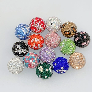 Sparkling crystal clay beads in various colors for DIY jewelry making and phone charms
