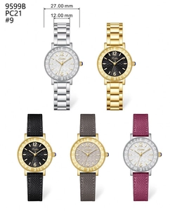 Detailed comparison of five vintage women's watches with metal and leather straps