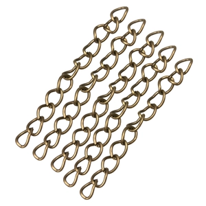 5cm adjustable golden metal extender chains with twisted oval links for jewelry DIY