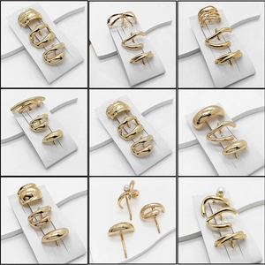 Minimalist Alloy Geometric Hair Clips Ponytail Holder Punk Style Non-Marking Hairpin Accessories For Women