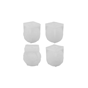 Set of 4 DIY embossed flower and clover sphere candle holder resin silicone molds