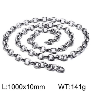 Macro shot of silver hip-hop chunky O-chain necklace showing 1000x10mm size detail
