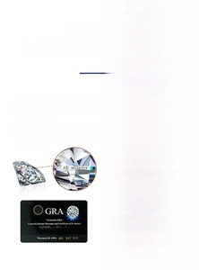 Detail view of 1ct D VVS1 Moissanite stone with GRA certificate and unique laser laser code