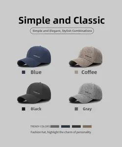 Detailed grid view of four baseball caps with high-quality mountain peak embroidery