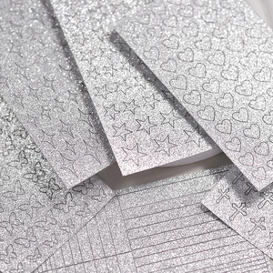 Silber Glitzer Nail Art Aufkleber Schmetterling Herz Stern Muster Glänzende Pailletten Decals Für DIY Maniküre Dekoration