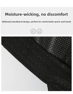 Vue macro détaillée de la large bande anti-transpiration à l'intérieur de la casquette mesh