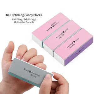 Blocco Lucidante Per Unghie Professionale A 4 Vie Spugna Carta Vetrata Strumento Manicure Per Lucidare Far Brillare