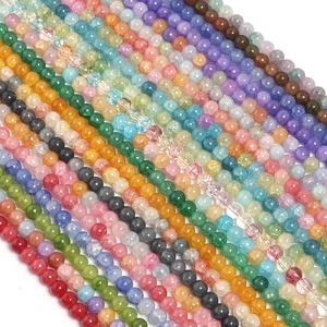 Colorful faceted glass beads in vibrant assorted colors for DIY jewelry making and crafts