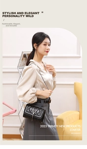Quilted black leather shoulder bag featuring a V-shaped logo and elegant chain strap