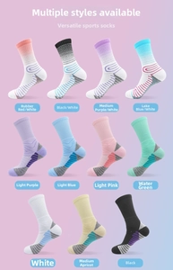 Detailed macro view of multi-color athletic basketball socks with thickened cushioned sole
