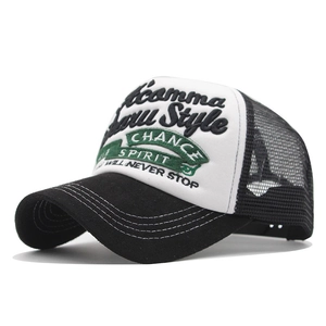 Unisex Trucker Hat Mesh Baseball Cap With 3D Letter Embroidery Adjustable Breathable Sunshade Outdoor Streetwear Style