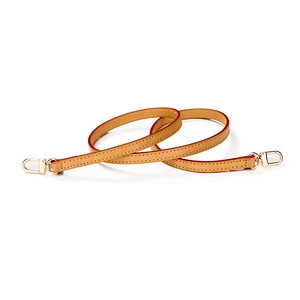 Genuine leather shoulder strap with gold swivel hooks for small pouches and handbags