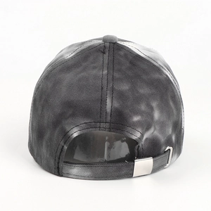 Casquette de baseball unisexe en coton tie-dye avec boucle métallique réglable à l'arrière
