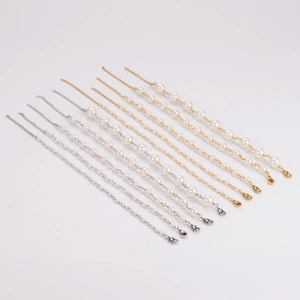 Handmade baroque pearl bracelets in gold and silver minimalist designs for women
