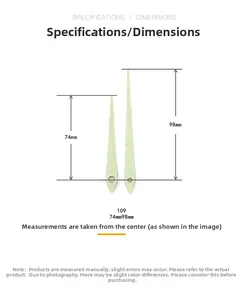 Luminous green clock hands kit with 74mm and 98mm precise length measurements