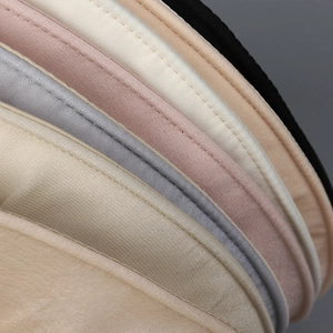 Detailed close-up of multi-color organza sun hats showing high-density stitching and fabric