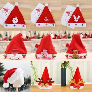 Detailed grid view of plush Christmas slap bracelets with Santa, snowman and reindeer motifs