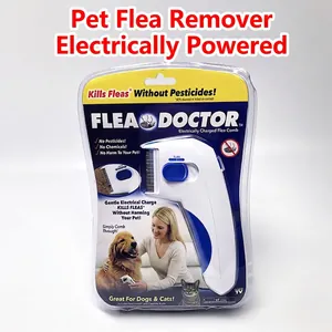Electric Pet Flea Comb Electronic Lice Remover Cleaning Brush For Dogs And Cats Portable Metal Teeth Hair Grooming Tool