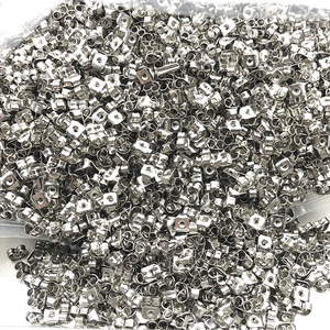 Bulk pack of polished stainless steel butterfly earring backs for DIY jewelry making