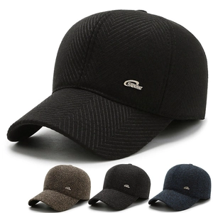 Herren Winter Baseballkappe Herringbone Wollmischung Warm Verdickt Ohrenschutz Outdoor Sporthut Für Senioren