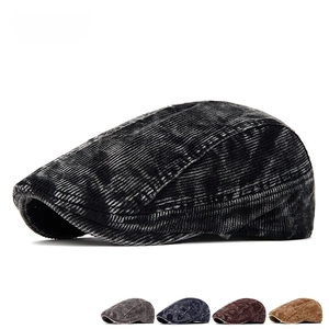 Retro corduroy beret newsboy cap for men and women in various classic vintage colors