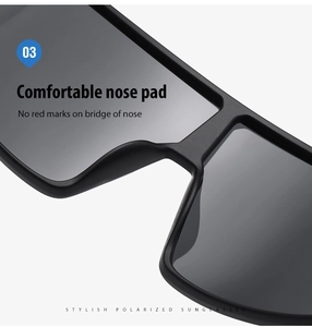 Detail of comfortable nose pads on TR90 polarized cycling sunglasses with matte finish