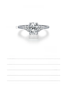 Detailed specs of S925 sterling silver ring with 1ct oval moissanite and side diamonds