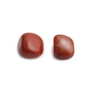 Polished natural red jasper and carnelian stones with a smooth glossy finish for decor