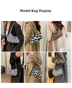 Détails de sacs baguette tendance aux motifs léopard et zèbre pour femmes